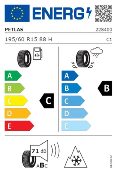 Petlas 195/60 R15 TL 88H SNOWMASTER 2 Kış Lastiği (Üretim Tarihi:2024) - 2