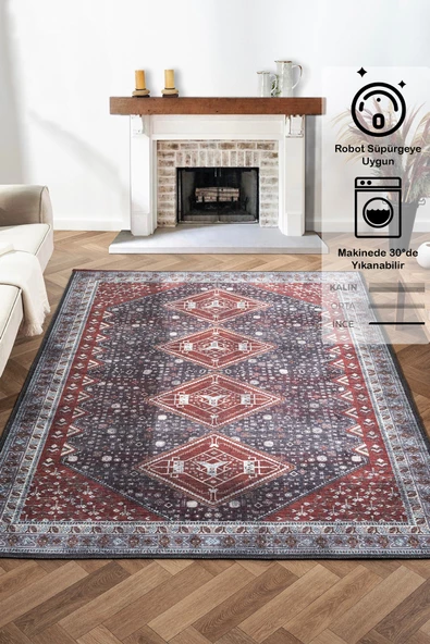 Konfor Antico 2355 Pamuk Tabanlı Yıkanabilir Otantik Vintage Klasik Eskitme Halı ürün görseli