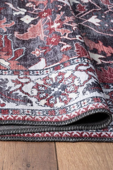 Konfor Antico 2354 Pamuk Tabanlı Yıkanabilir Otantik Vintage Klasik Eskitme Halı - 2