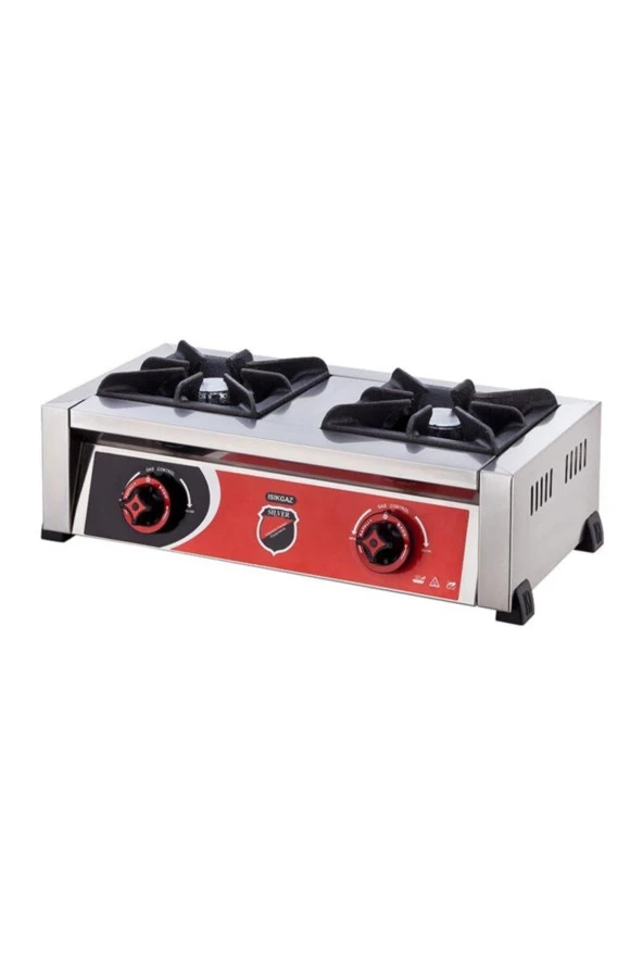 - Silverinox Set Üstü Mini Ocak, Çift Gözlü, Doğalgazlı