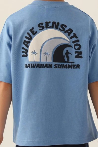 Roly Poly 3348 Wave Sensation İndigo Erkek Çocuk Bermuda Takım - 4