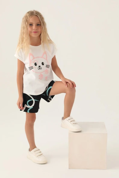 Roly Poly 3397 Cat Kız Çocuk Şort Takım - Resim 6