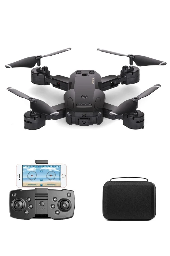Astro 720P HD Kameralı Drone Katlanabilir Taşıma Çantalı 4 Pervaneli Havada Stabil Kalma - 1