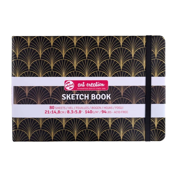 Talens Art Creation Sketchbook Sert Kapak Eskiz Defteri 140 gr 21x14,8 cm 80 yp Art Deco