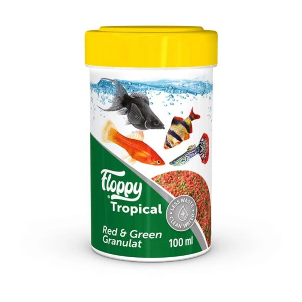 Floppy Tropical Red Green Balık Yemi 100 Ml