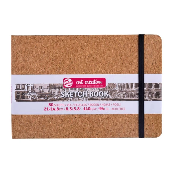 Talens Art Creation Sketchbook Sert Kapak Eskiz Defteri 140 gr 21x14,8 cm 80 yp Cork
