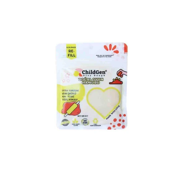 Childgen 125 gr Doğal Oyun Hamuru - Beyaz ürün görseli