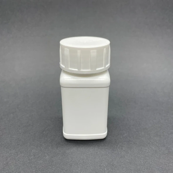100 cc Mat Beyaz Şişe  - Kapaklı- 100ml Kapsül Kutusu x 10 Adet ürün görseli