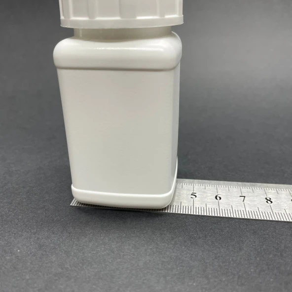 100 cc Mat Beyaz Şişe  - Kapaklı- 100ml Kapsül Kutusu x 10 Adet - Resim 2