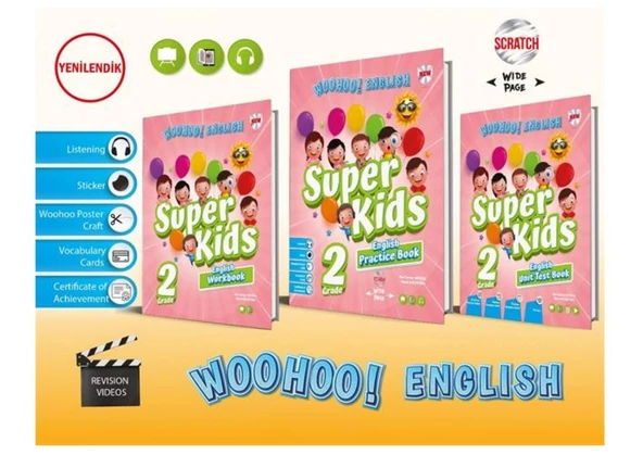 Kırmızı Beyaz Yayınları Super Kids Woo Hoo! 2.Sınıf Yeni