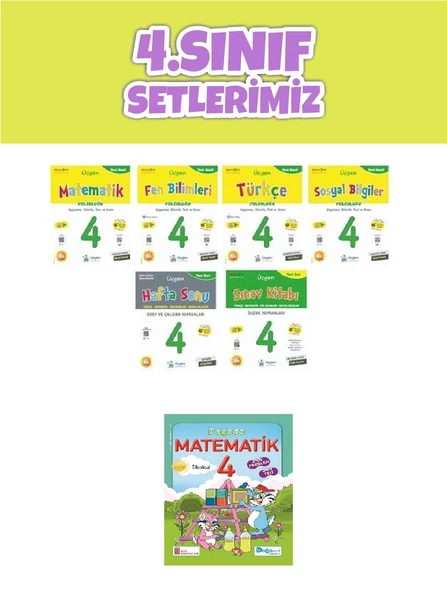 4.SINIF YENİ NESİL İLKOKUL SETİ – Tam Set (Türkçe-Matematik-Fen-Sosyal-Sınav Kitabı-Hafta Sonu) ürün görseli 1
