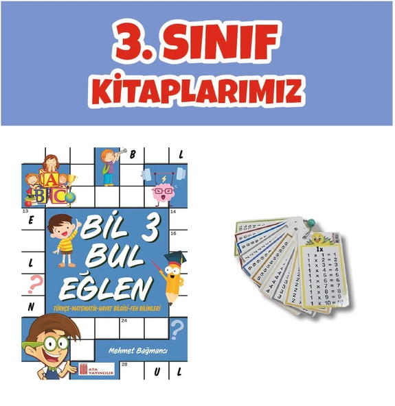 Ata 3.Sınıf Bil Bul Eğlen (Zincirli Çarpım Tablosu Kartelası Hediyeli)