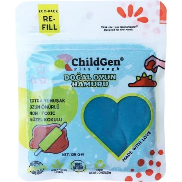 Childgen 125 gr Doğal Oyun Hamuru - Mavi ürün görseli