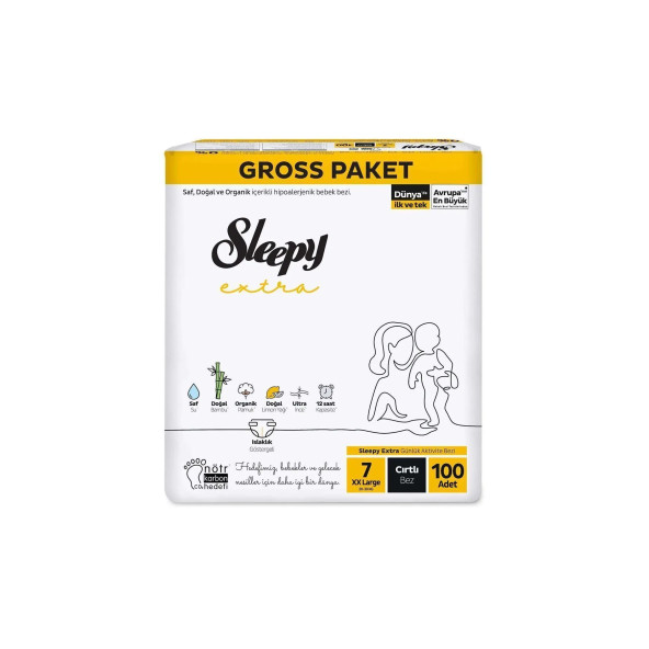 Sleepy Extra Günlük Aktivite Gross Paket Bebek Bezi 7 Numara Xxlarge 100 Adet - 4