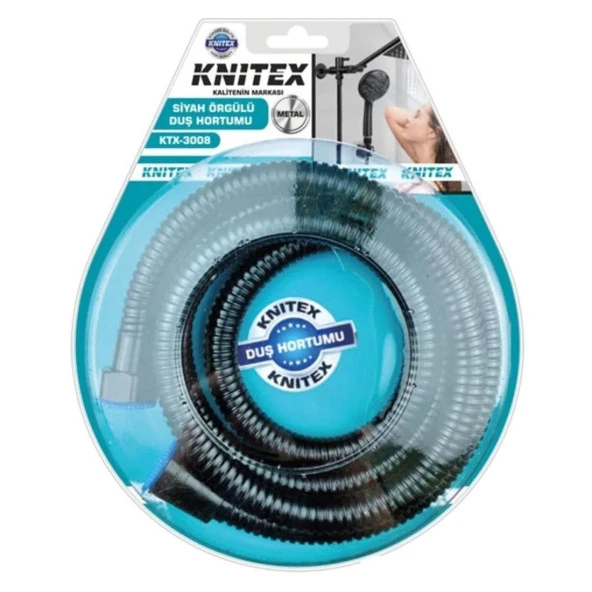 Knitex 3008 Siyah Örgülü Duş Hortumu - 2