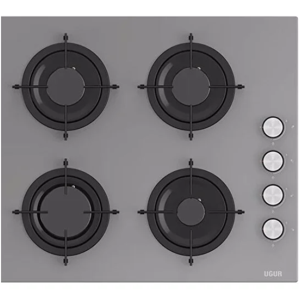 Uğur Uao 6040W0 Gcy Csr1 58 cm Gri Cam Ankastre Ocak - 2