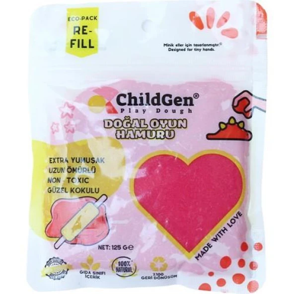 Childgen 125 gr Doğal Oyun Hamuru - Pembe ürün görseli