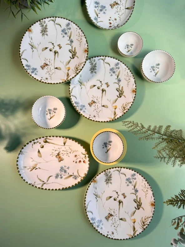 Kütahya Porselen Bahar Esintisi 14 Parça Kahvaltı Takımı - 2