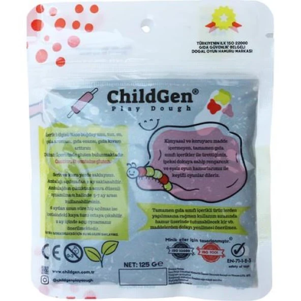 Childgen 125 gr Doğal Oyun Hamuru - Kahverengi - Resim 2