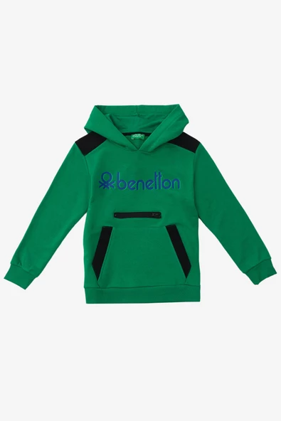 United Colors of Benetton Unisex Kapüşonlu Sweatshirt  BNT-B20882 - Resim 4