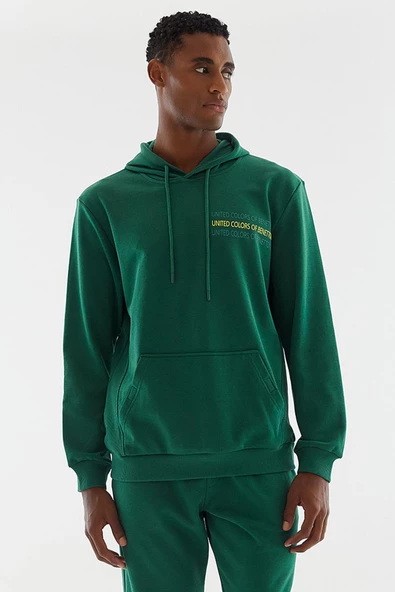 United Colors of Benetton Erkek Kapüşonlu Sweatshirt BNT-M20679