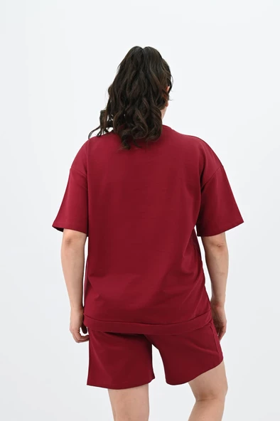 Kadın Büyük Beden Baskılı Şort Takım 8087-24 - 7