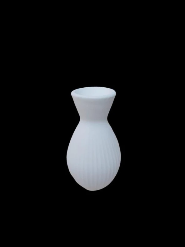 Çizgili Küçük Vazo 8x5cm ürün görseli