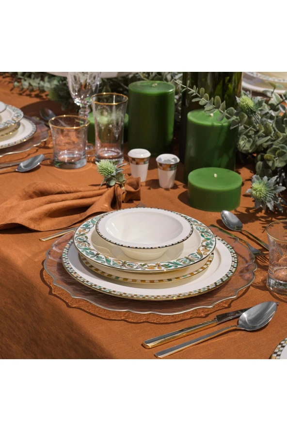Schafer Tılsım Jade Yemek Takımı 60 Parça-yeşil ürün görseli 1