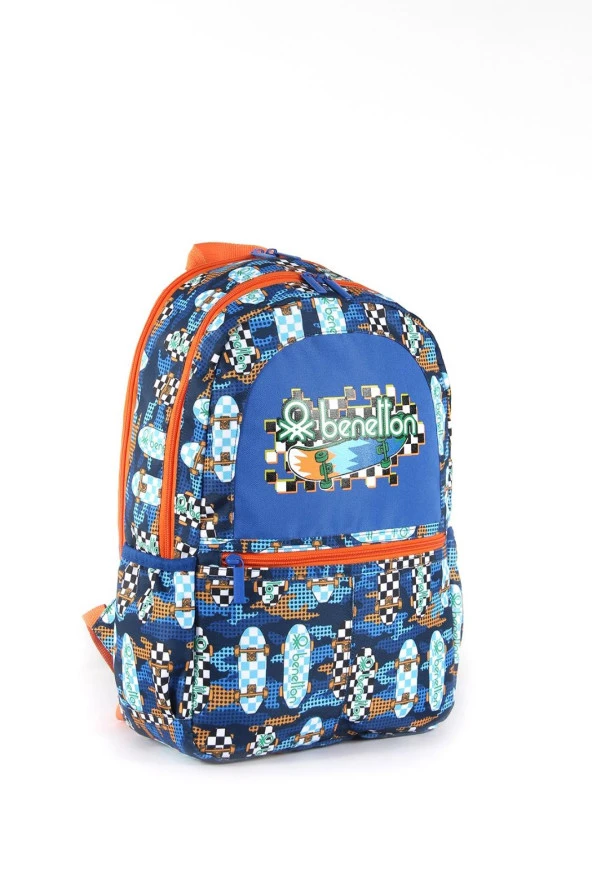 Çocuk Kol Saati Hediyeli Benetton Büyük Kapasiteli Çocuk Okul Çantası B.NT.03693 - 3