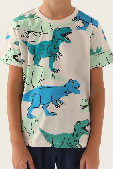 Roly Poly 3360 Dinosaur Erkek Çocuk Pijama Takımı - Resim 4
