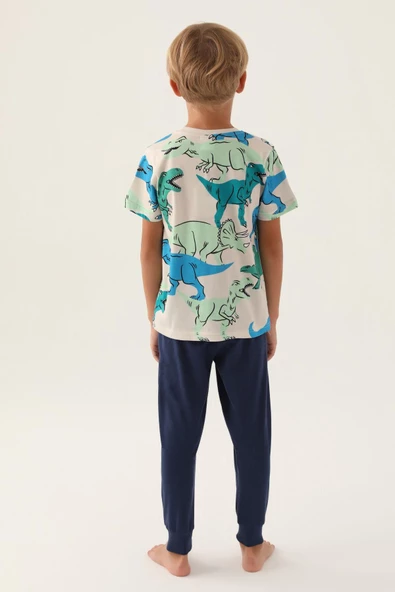 Roly Poly 3360 Dinosaur Erkek Çocuk Pijama Takımı - 5