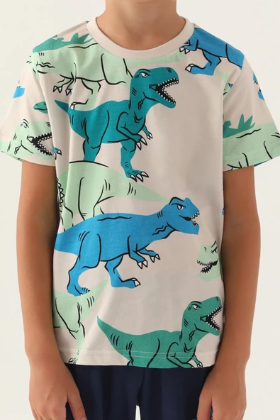 Roly Poly 3360 Dinosaur Erkek Çocuk Pijama Takımı - 4