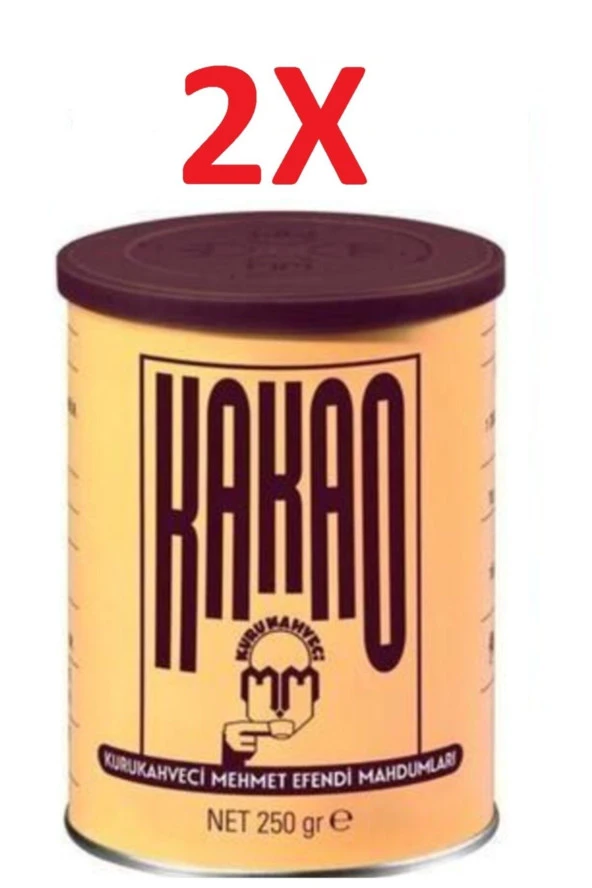 Kurukahveci Mehmet Efendi Kakao Metal Kutu 2x250g - 1