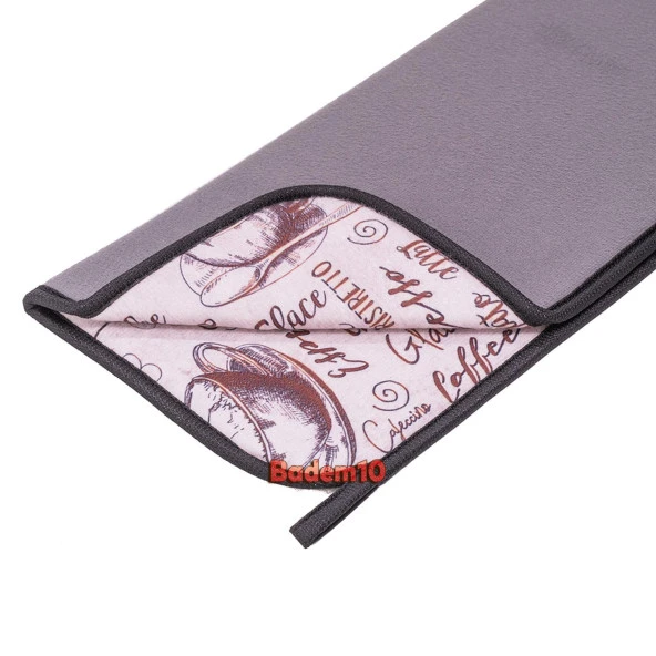 Mutfak Bulaşık Kurutma Matı Kurulama Bezi Örtüsü Tezgah Üstü Ped Bulaşıklık Yıkanabilir 45x36 cm - Resim 3