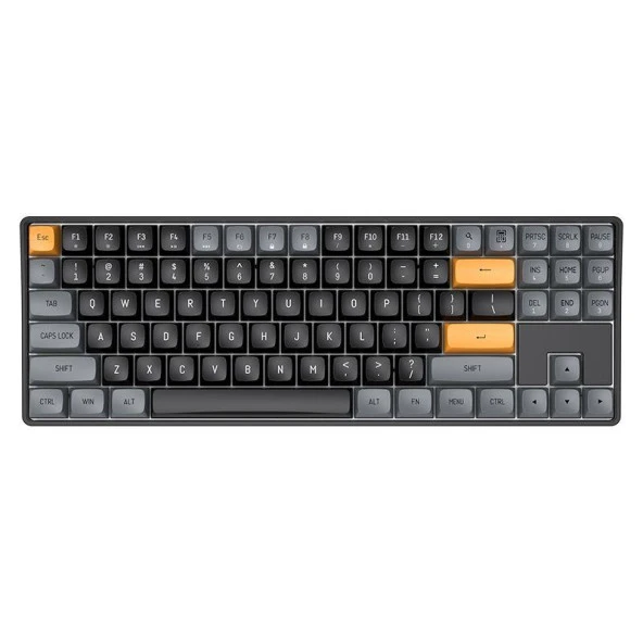 AIGO A87 Brown Sugar Yellow Switch Mekanik Kablosuz Gaming Klavye (İngilizce)