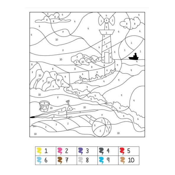 Sayılarla Boyama Seti (24 Süper Poster + 12 Boya Kalemi) - 2