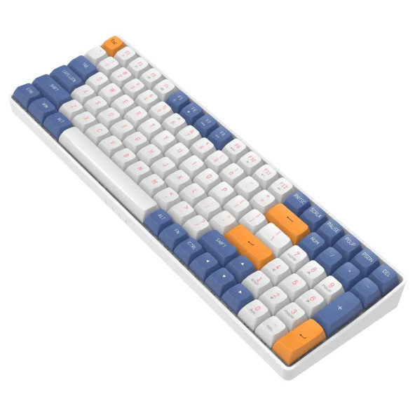AIGO A100 Starry Blue Yellow Switch Mekanik Kablosuz Gaming Klavye (İngilizce) - 5