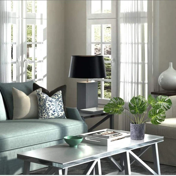 Nettenevime Yapay Çiçek Monstera Yaprağı Yeşil Renk 7 Başlı 7 Kafalı Yapay Yaprak - Resim 5