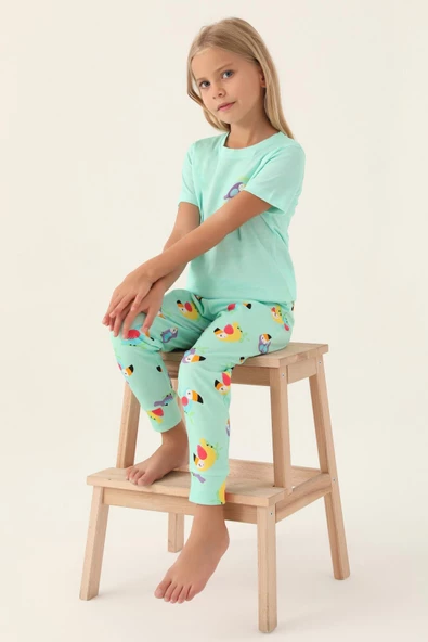 Roly Poly 3403 Garson Jungle Kız Çocuk Pijama Takımı - 2