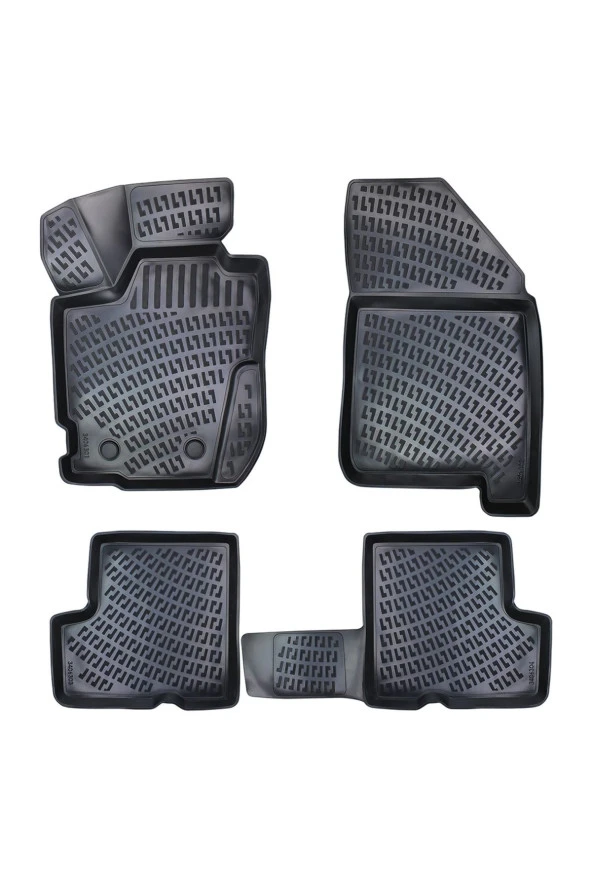 Rizline Dacia Duster 4x4 2018-2022 Araca Özel 3D Havuzlu Paspas Siyah BMY ürün görseli