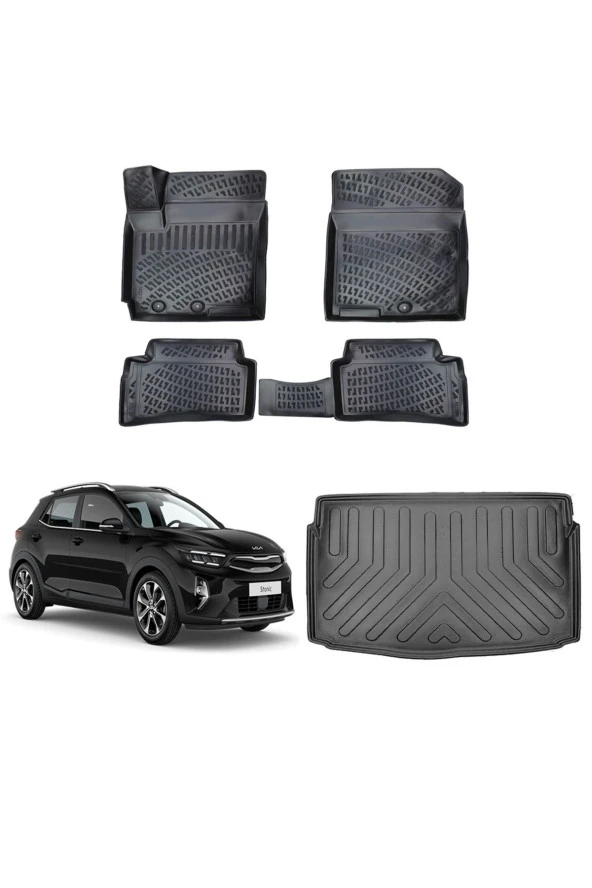 Rizline Kia Stonic 2021 3d Havuzlu Paspas Ve Bagaj Havuzu Siyah ürün görseli