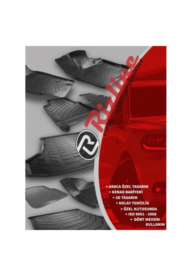 Rizline Yedekaksesuar Volvo Xc-60 2009-2017 Paspas Siyah 3d Havuzlu - Resim 4