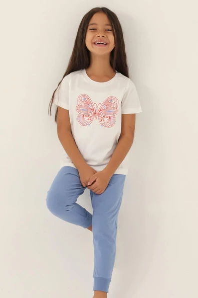Roly Poly 3390 Garson Butterfly Kız Çocuk Pijama Takımı - Resim 2