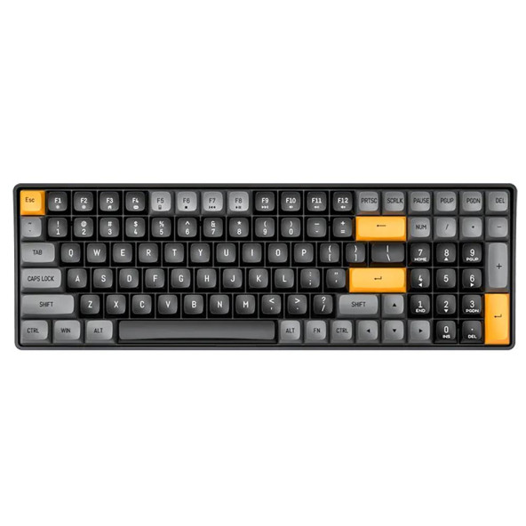AIGO A100 Brown Sugar Yellow Switch Mekanik Kablosuz Gaming Klavye (İngilizce)