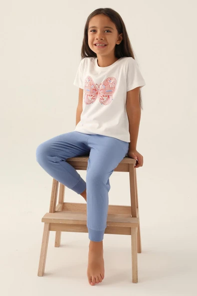 Roly Poly 3390 Garson Butterfly Kız Çocuk Pijama Takımı ürün görseli 1