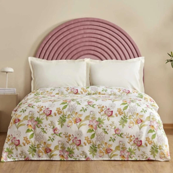 Karaca Home Sorin Multicolor %100 Pamuk Çift Kişilik Tek Pike