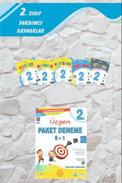 Üçgen 2.Sınıf Beceri Temelli İlkokul Yolculuğu Seti+Paket Deneme 6+1-2024