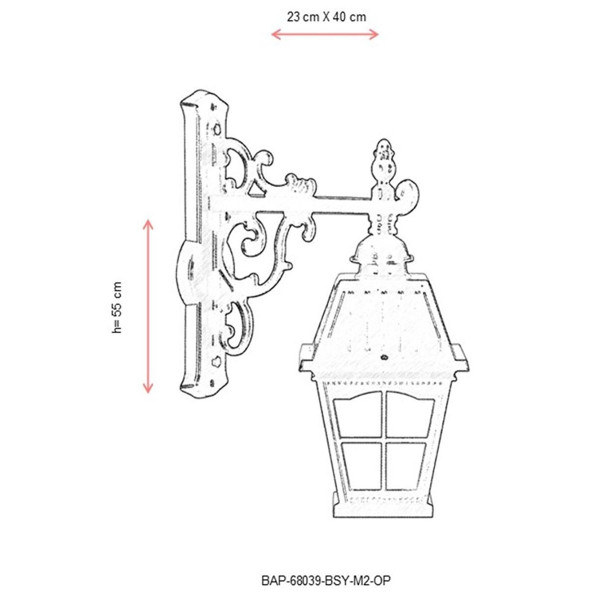 Avonni BAP-68039-BSY-M2-OP E27 Siyah Boyalı 23x40 cm Dış Mekan Aydınlatması - 3