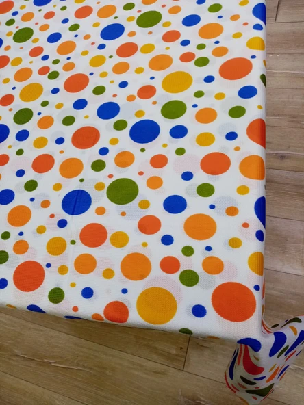 Hayat Home Renkli Ponpon desen 120X180 Dertsiz Mutfak Masa Örtüsü - 3