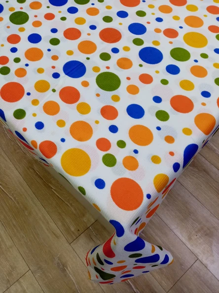 Hayat Home Renkli Ponpon desen 120X140 Dertsiz Mutfak Masa Örtüsü - 5